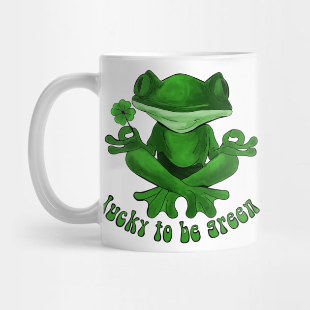 Lucky to be Green Irish Frog by Slightly Unhinged